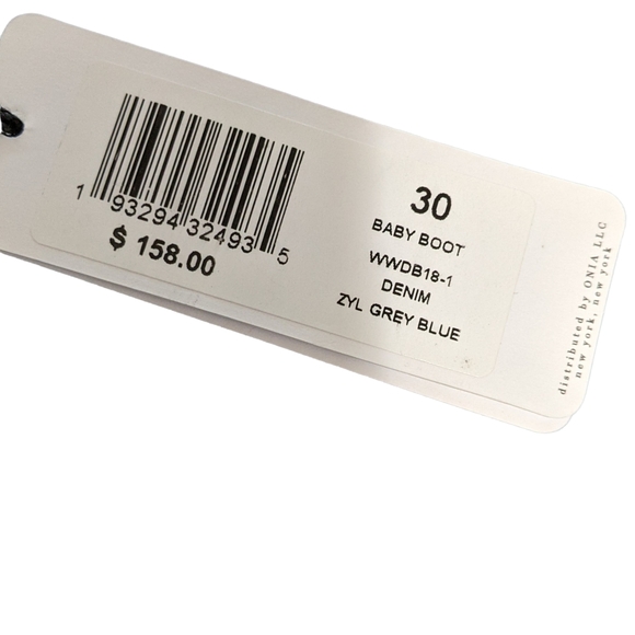 We Wore What? Revolve baby boot gray blue denim cotton casual 30 - Picture 9 of 12